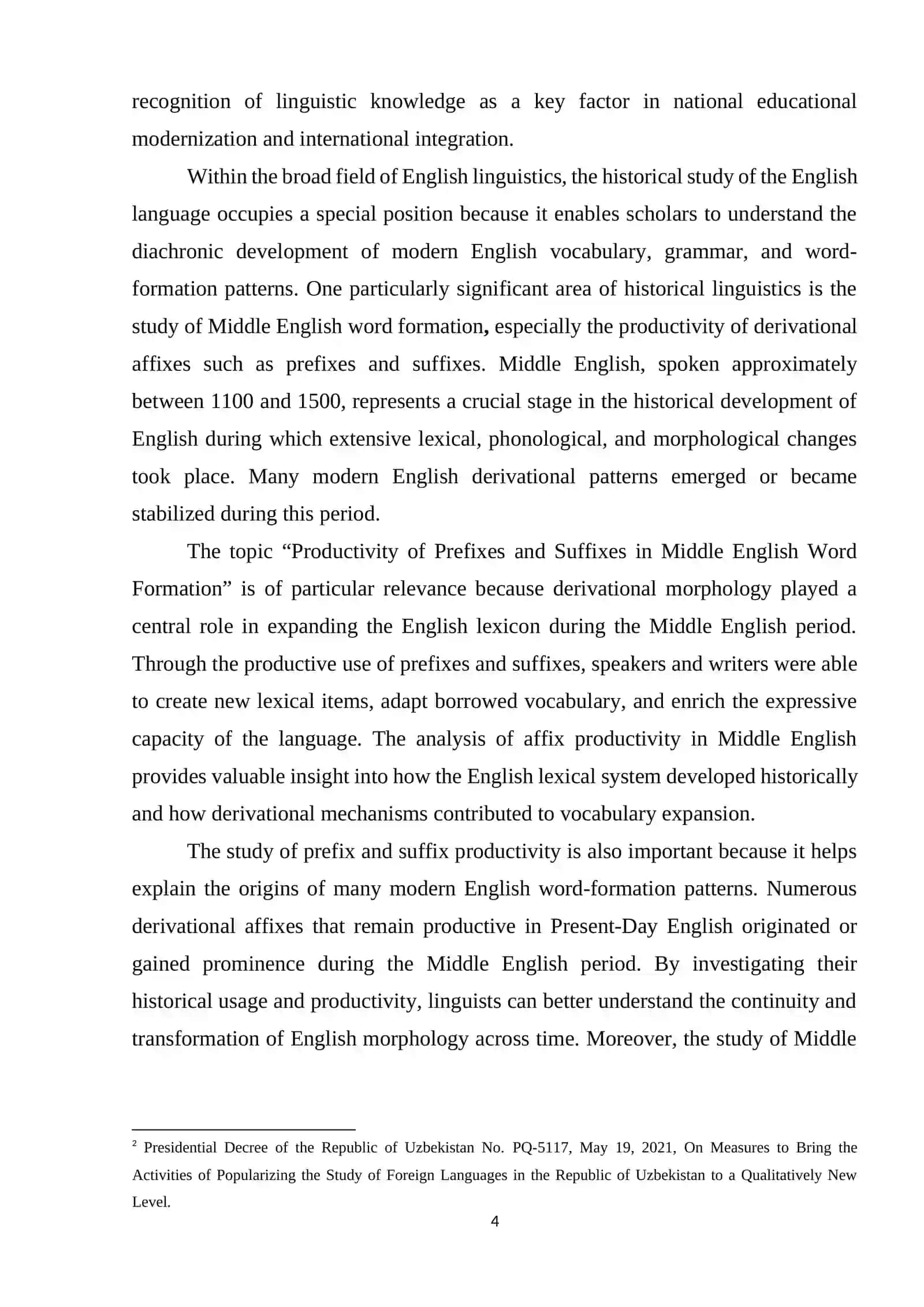 THEORETICAL FOUNDATIONS OF MIDDLE ENGLISH MORPHOLOGY 3