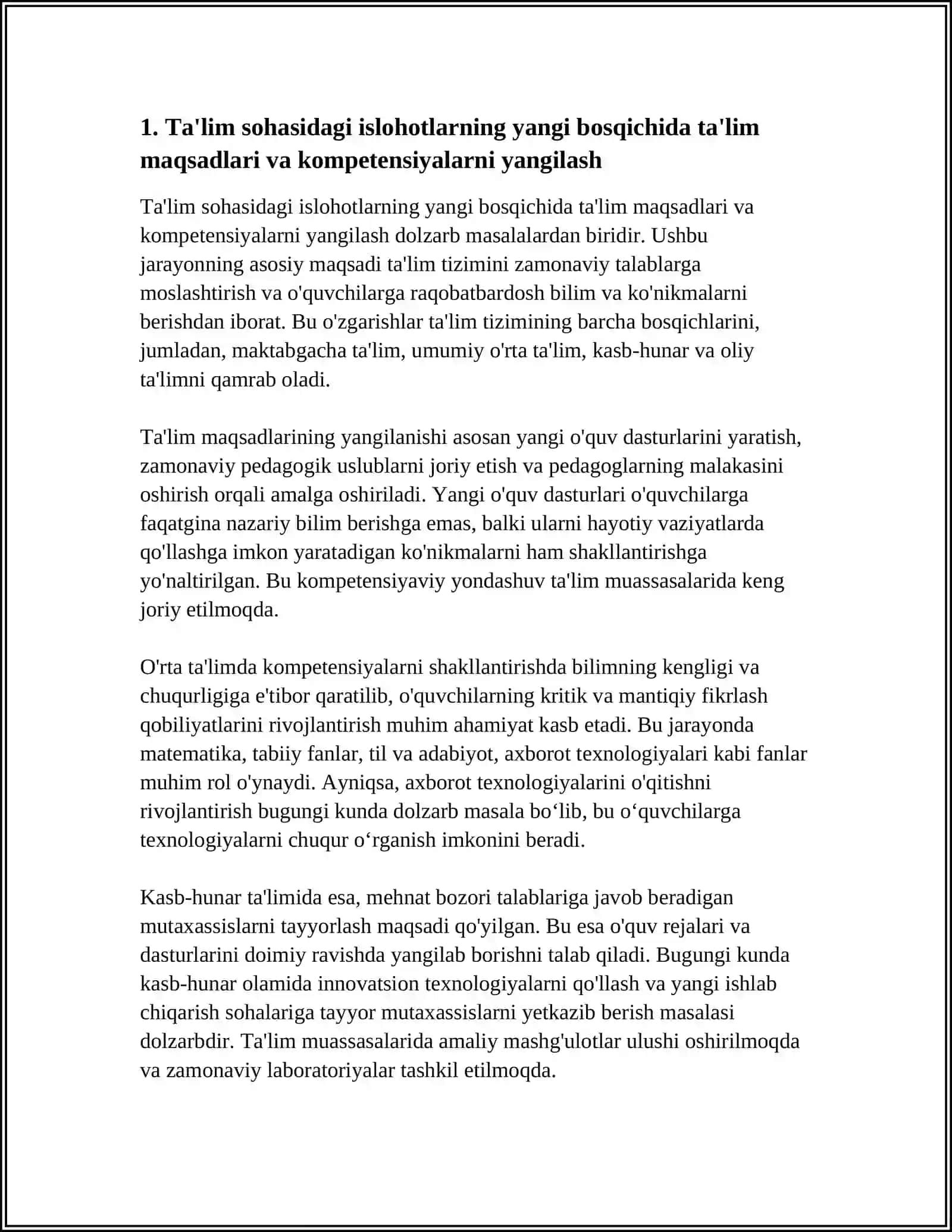 TAʼLIM SOHASIDAGI ISLOHOTLARNING YANGI BOSQICHI 3