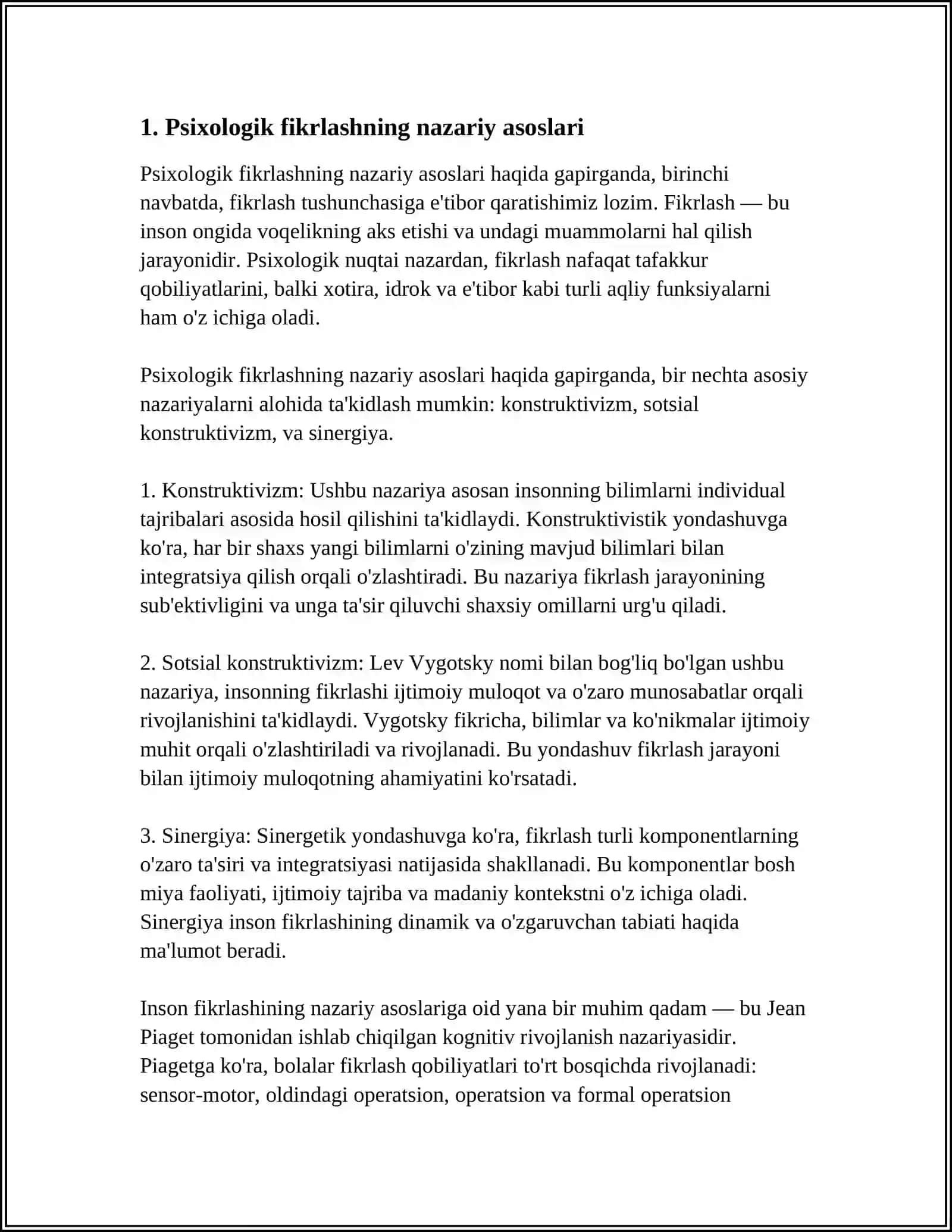 PSIXOLOGIK FIKRLARNING RIVOJLANISH TARIXI 3