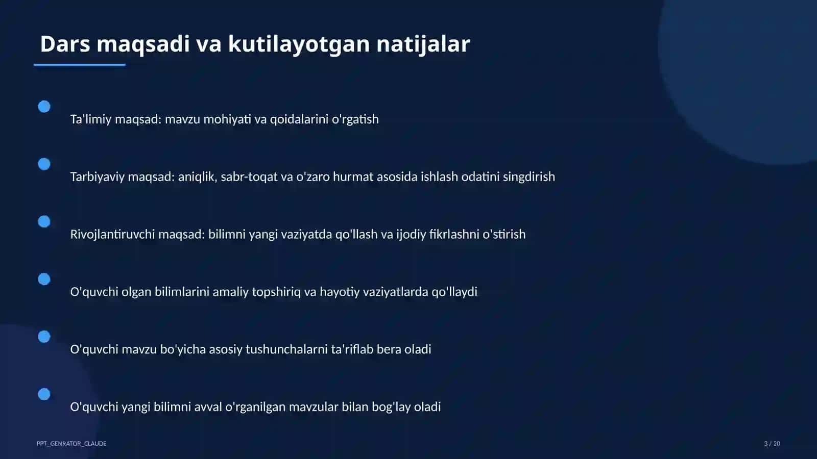 Comparative and superlative adjectives (6-sinf) 3