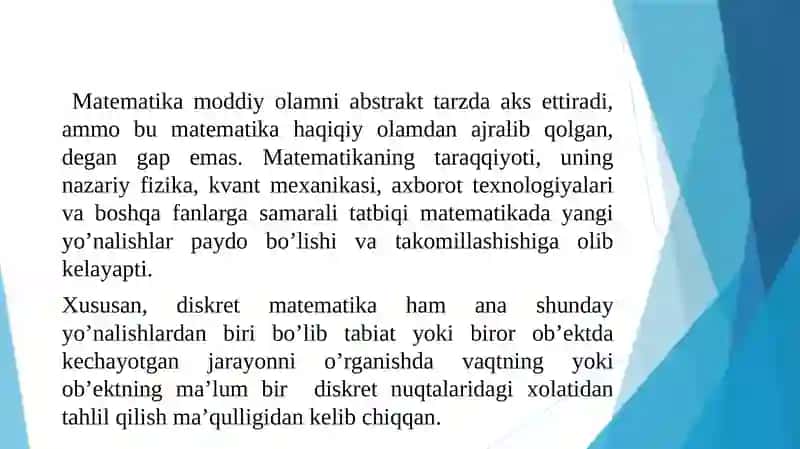 1-Ma’ruza.Kirish.Diskret tuzilmalar, ularga misollar 3