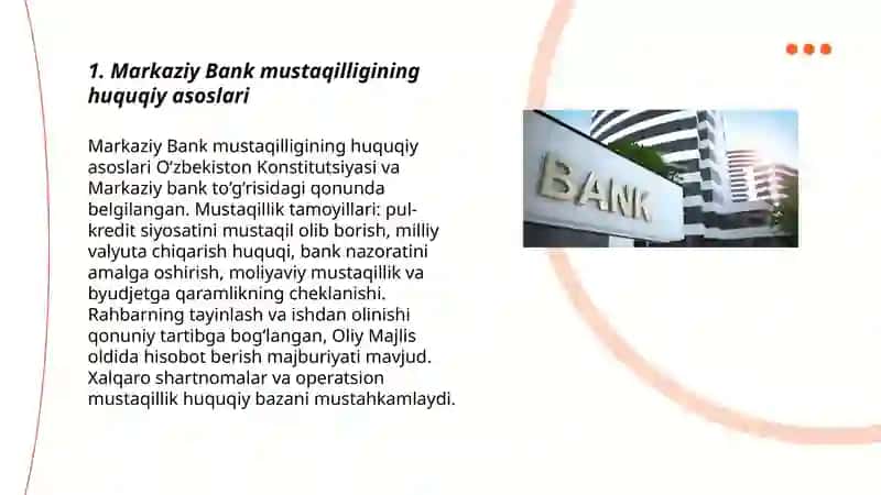Markaziy Bank mustaqilligi 3