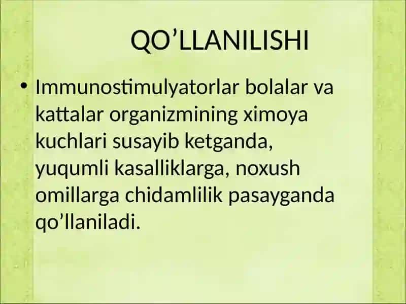 IMMUNOSTIMULYATORLAR 3