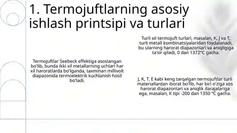 Termojuftliklar va termoelektrik termometrlarining ulash chizmalari 3