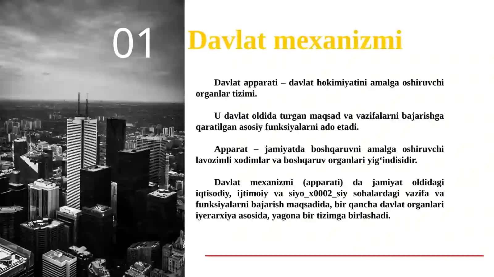 Davlat mexanizmi (Apparati) 3
