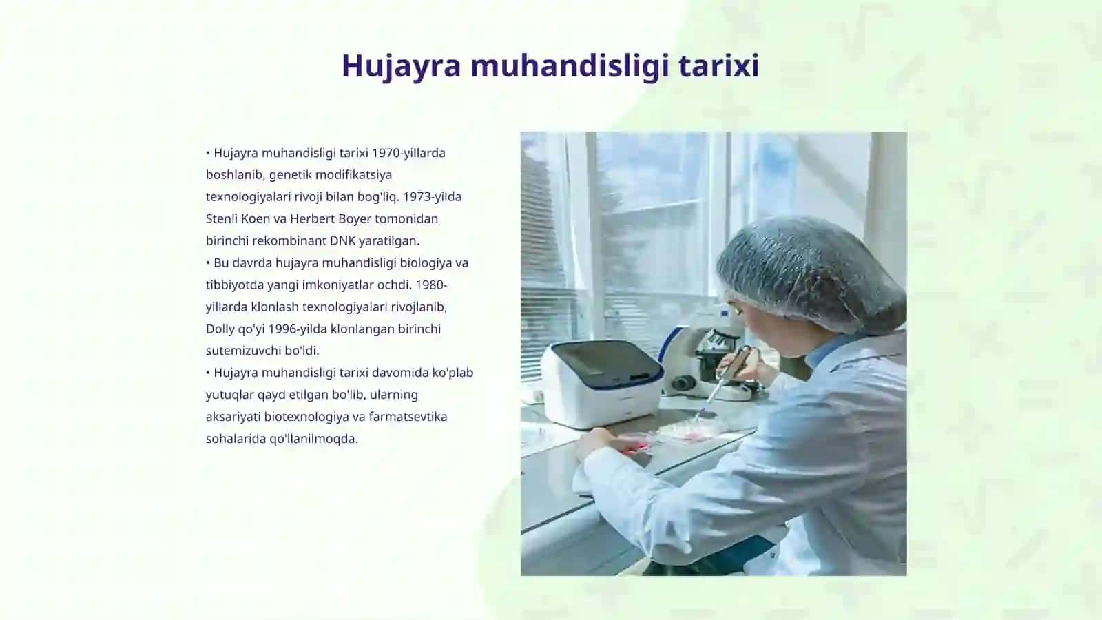 Hujayra muhandisligining qollanilishi 3