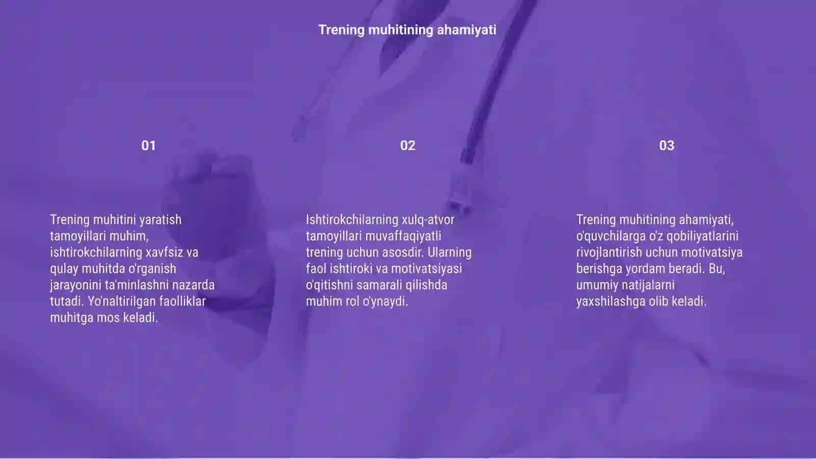 Trening Muhitini Yaratish Tamoyillari 3