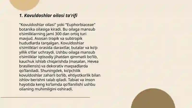 Kovuldoshlar oilasi 3