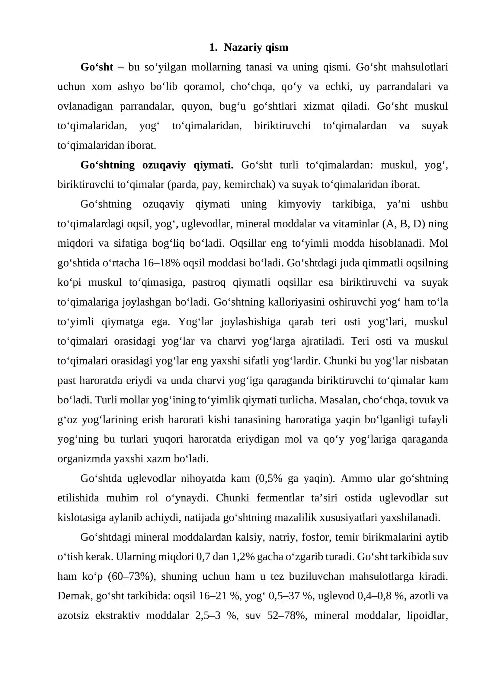 Kurs loyiha YARIMFABRIKAT 3