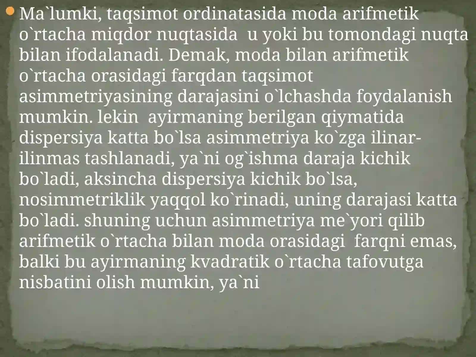 Asimmetriya va ekssess nazariyasi va amaliy jihatlari 3