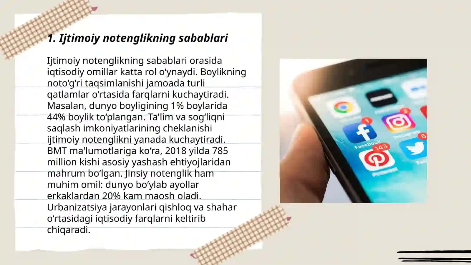 Ijtimoiy notenglikning sabablari 3