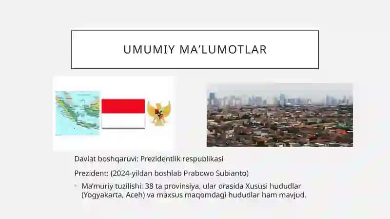 Indoneziyaning Iqtisodiy Geografik va Turistik Tavsifi 3