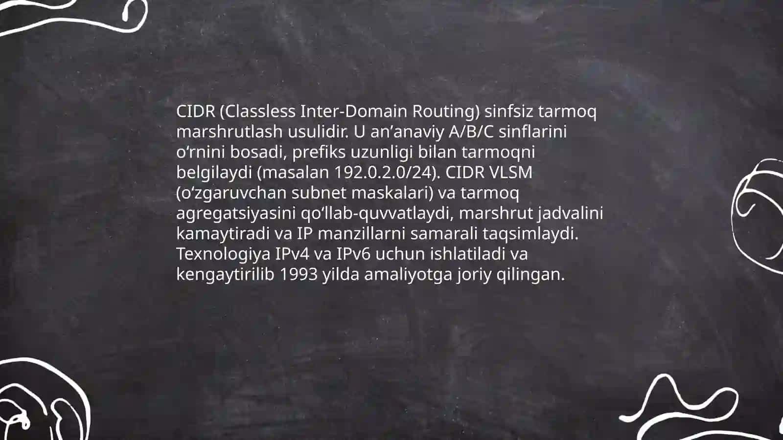CIDR (Classless Inter-Domain Routing) tushunchasi 3