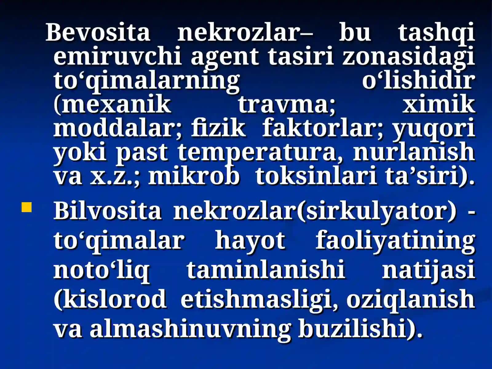NEKROZ VA GANGRENLAR, YARALAR, OQMALAR 3