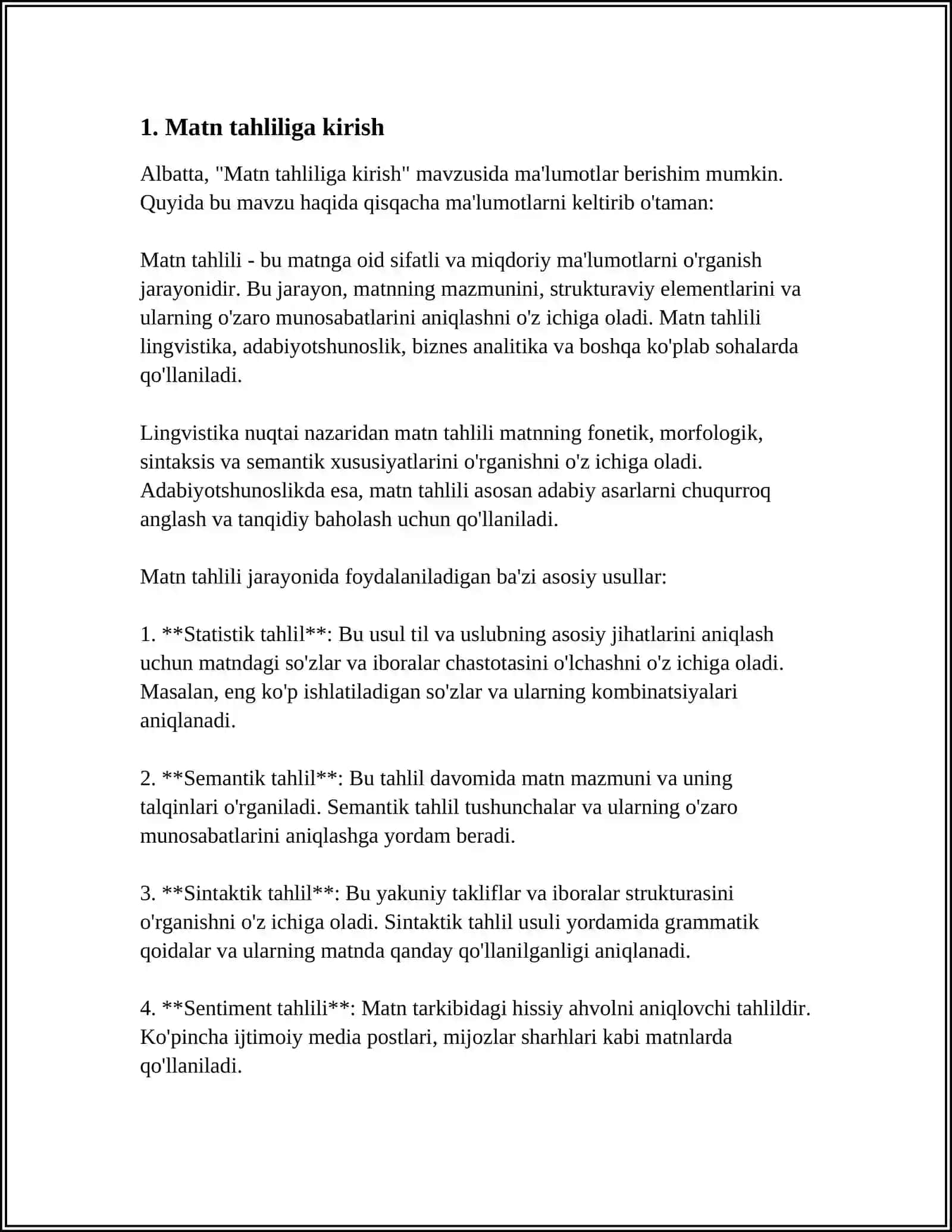 MATNNI LENGVESTIK TAHLIL QILISH 3