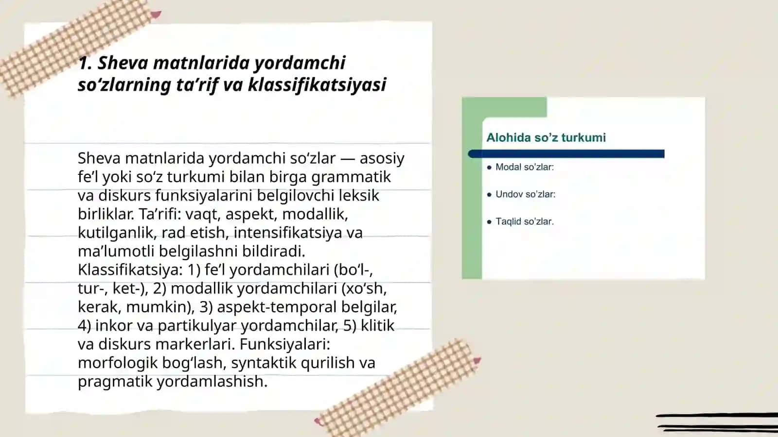 Sheva matnlarida yordamchi soʻzlar 3