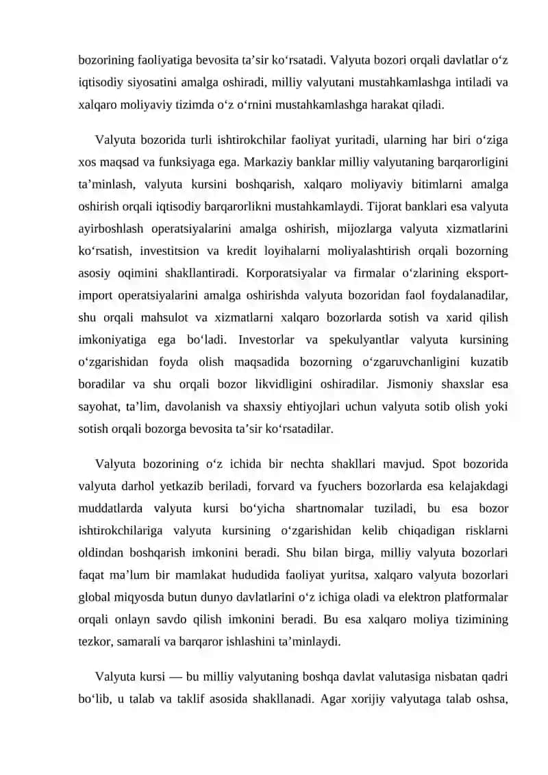 Valyuta bozorini tartibga solish 3