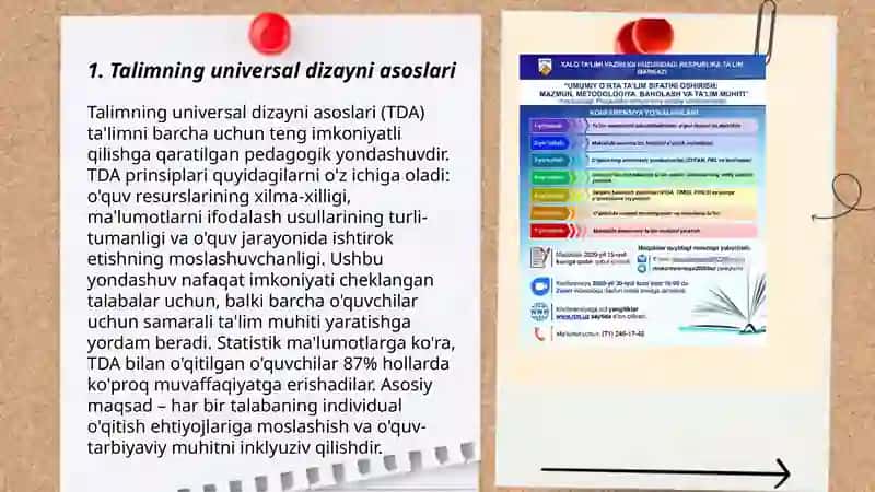 Talimning universal dizayni asoslari 3