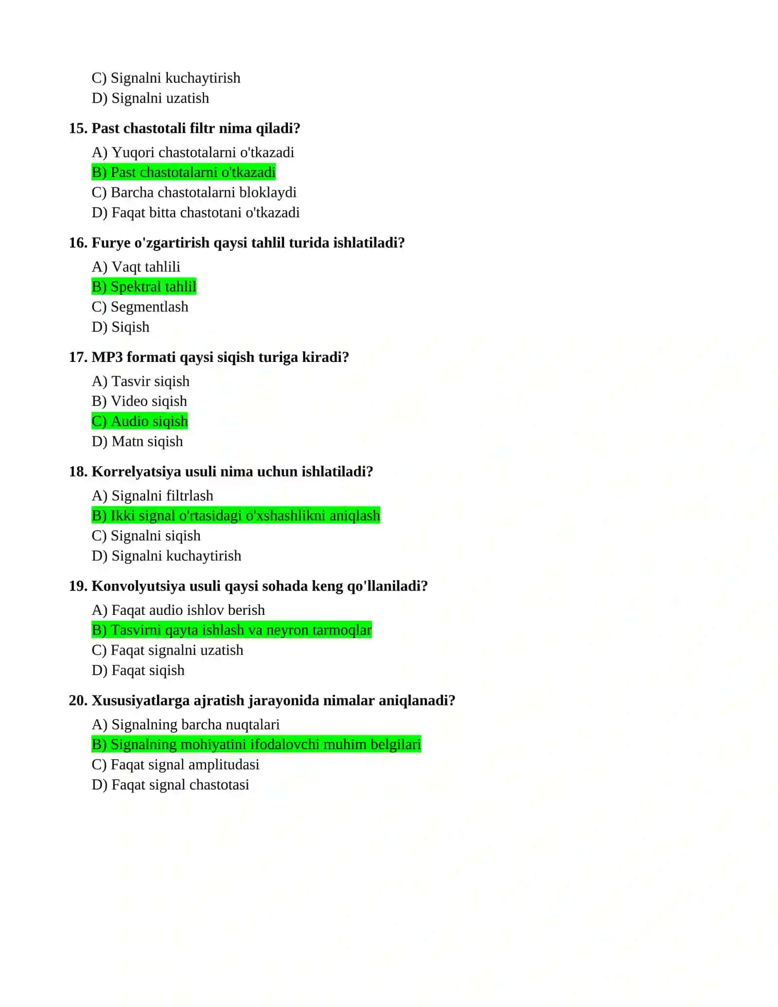 SIGNALLARNI QAYTA ISHLASH TIZIMLARI 3