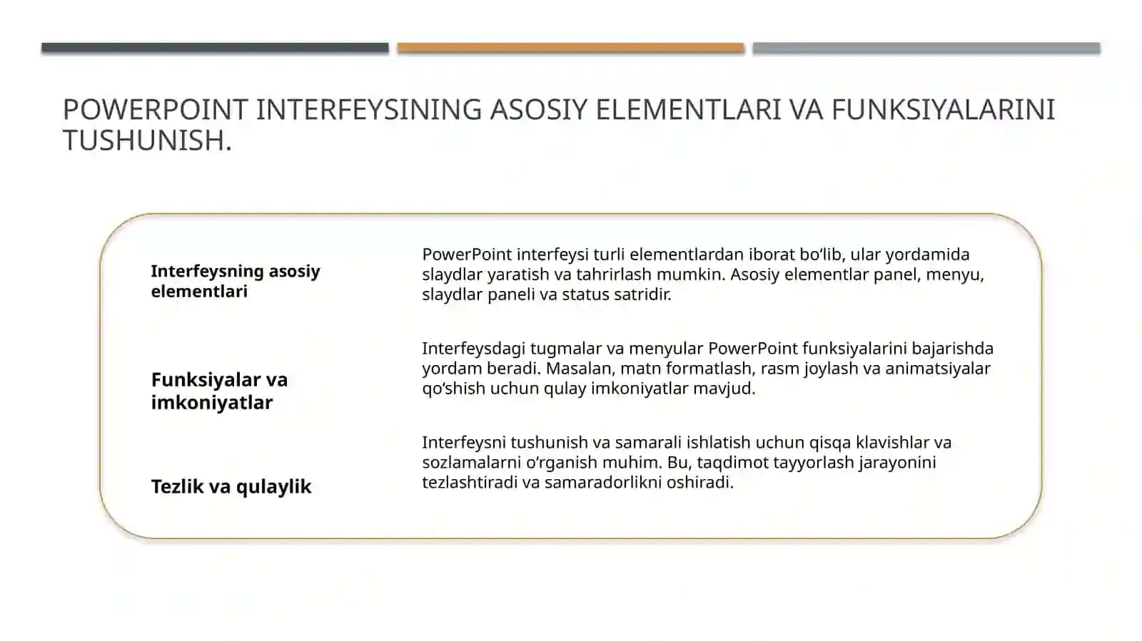 MICROSOFT POWERPOINT – TAQDIMOT DIZAYNI 3