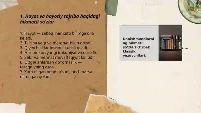 O’zbek milliy yozuvchilari va donishmandlarning hikmatli so’zlari 3