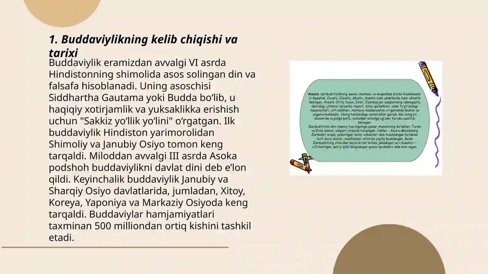 Buddaviylik dini tarixi va asosiy gʻoyalari 3