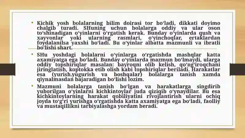 Turli yoshli o‘quvchilar bilan harakatli o‘yinlar 3