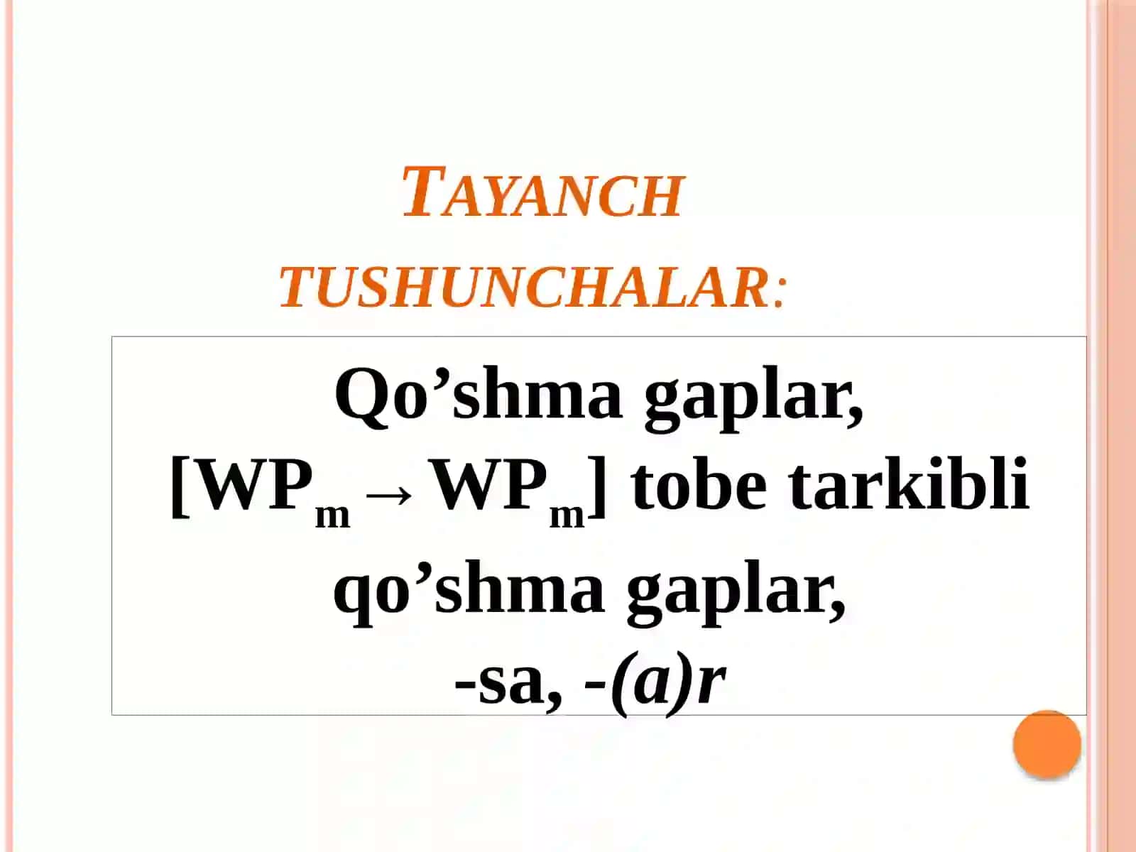 Tobe tarkibli qo’shma gaplar 3