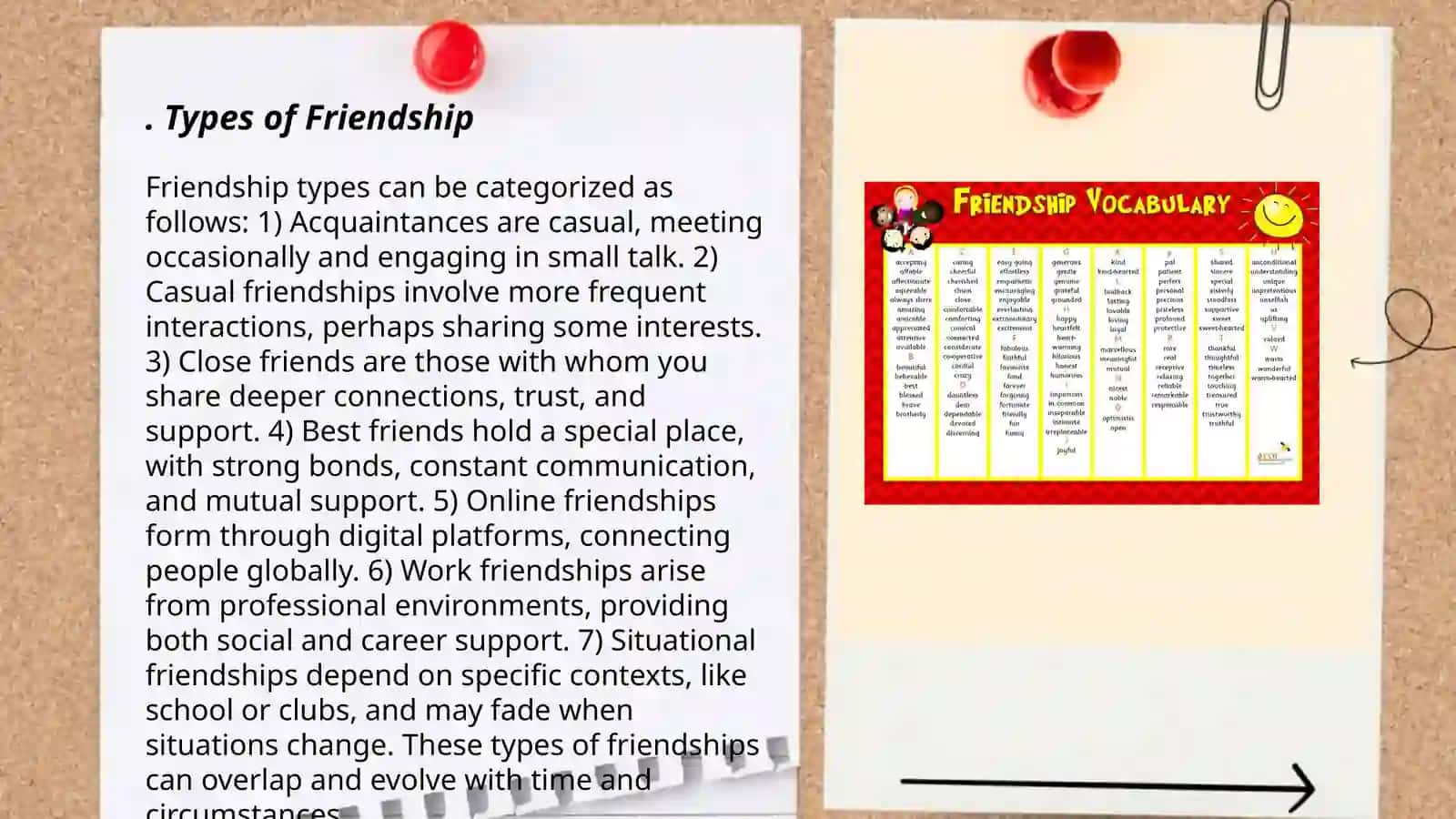 Vocabulary relationships:friends forever 3