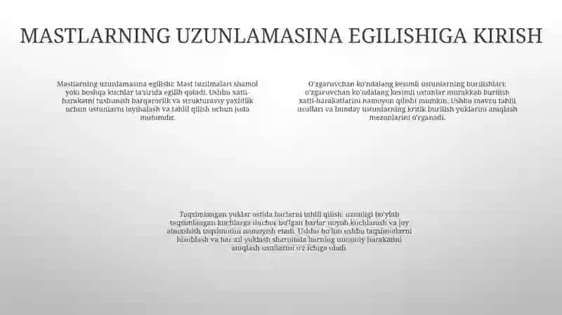 Sterjenlarning Boylama Egilishi 3