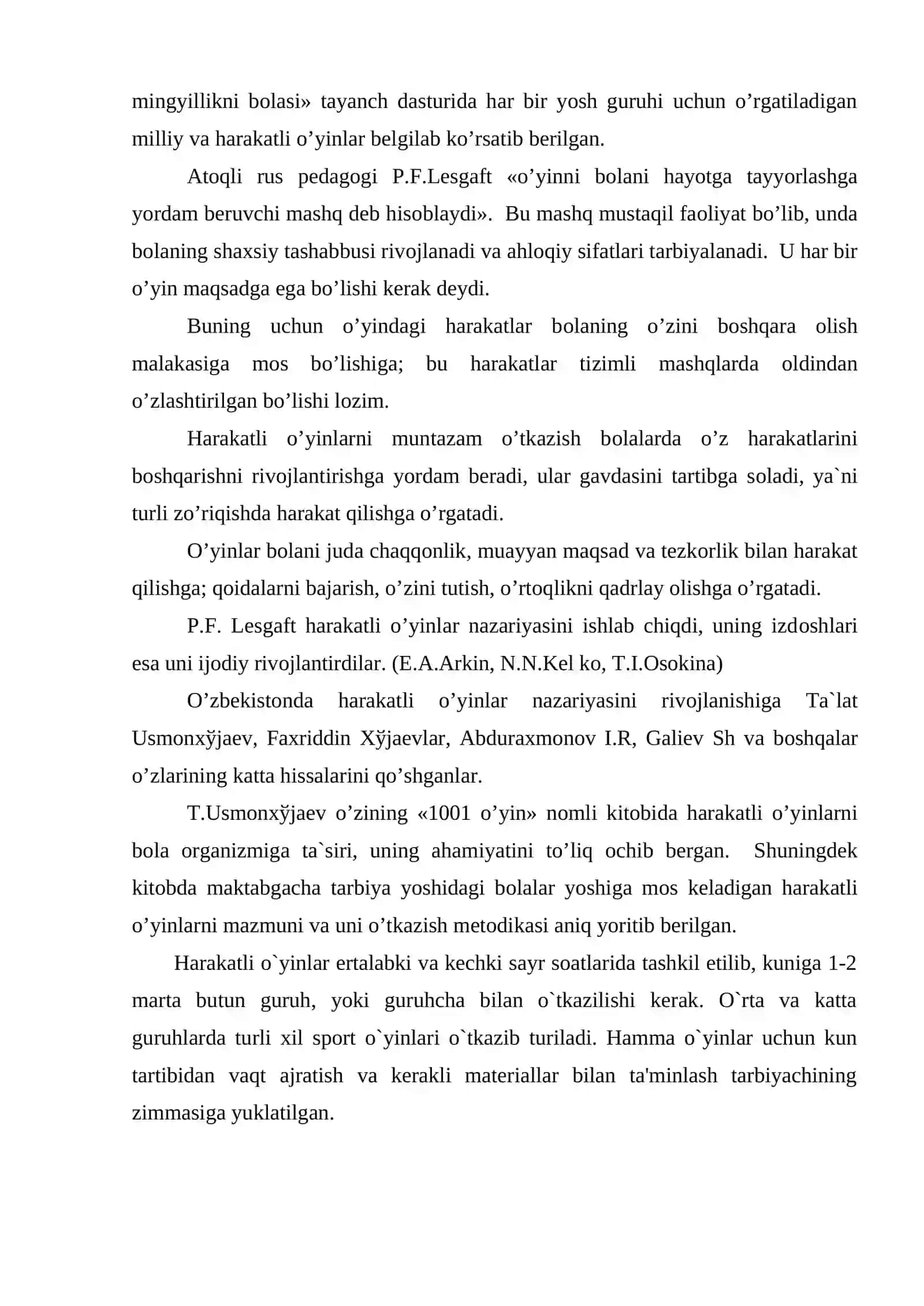 Harakatli o’yinlar 3