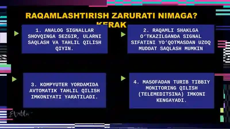 TIBBIY SIGNALLAR VA ULARNI RAQAMLASHTIRISH 3