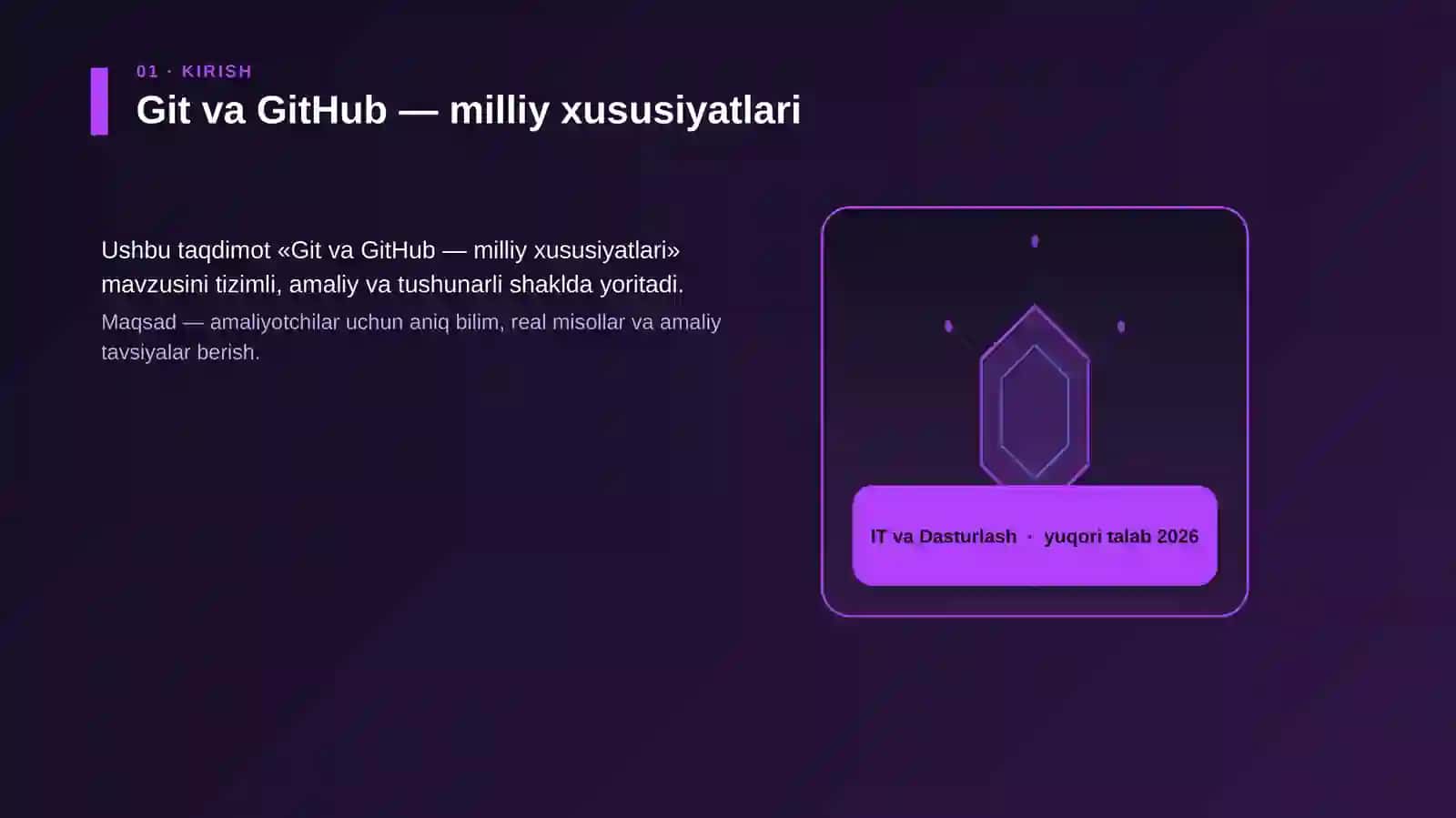 Git va GitHub — milliy xususiyatlari 3