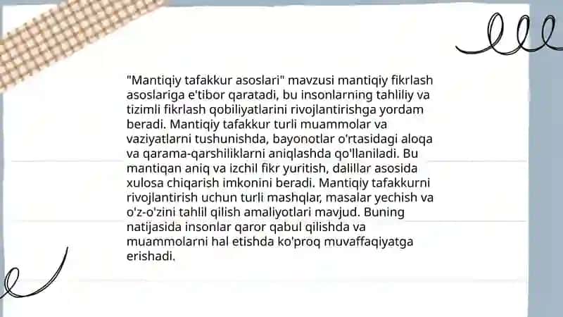 Mantiqiy tafakkur asoslari 3