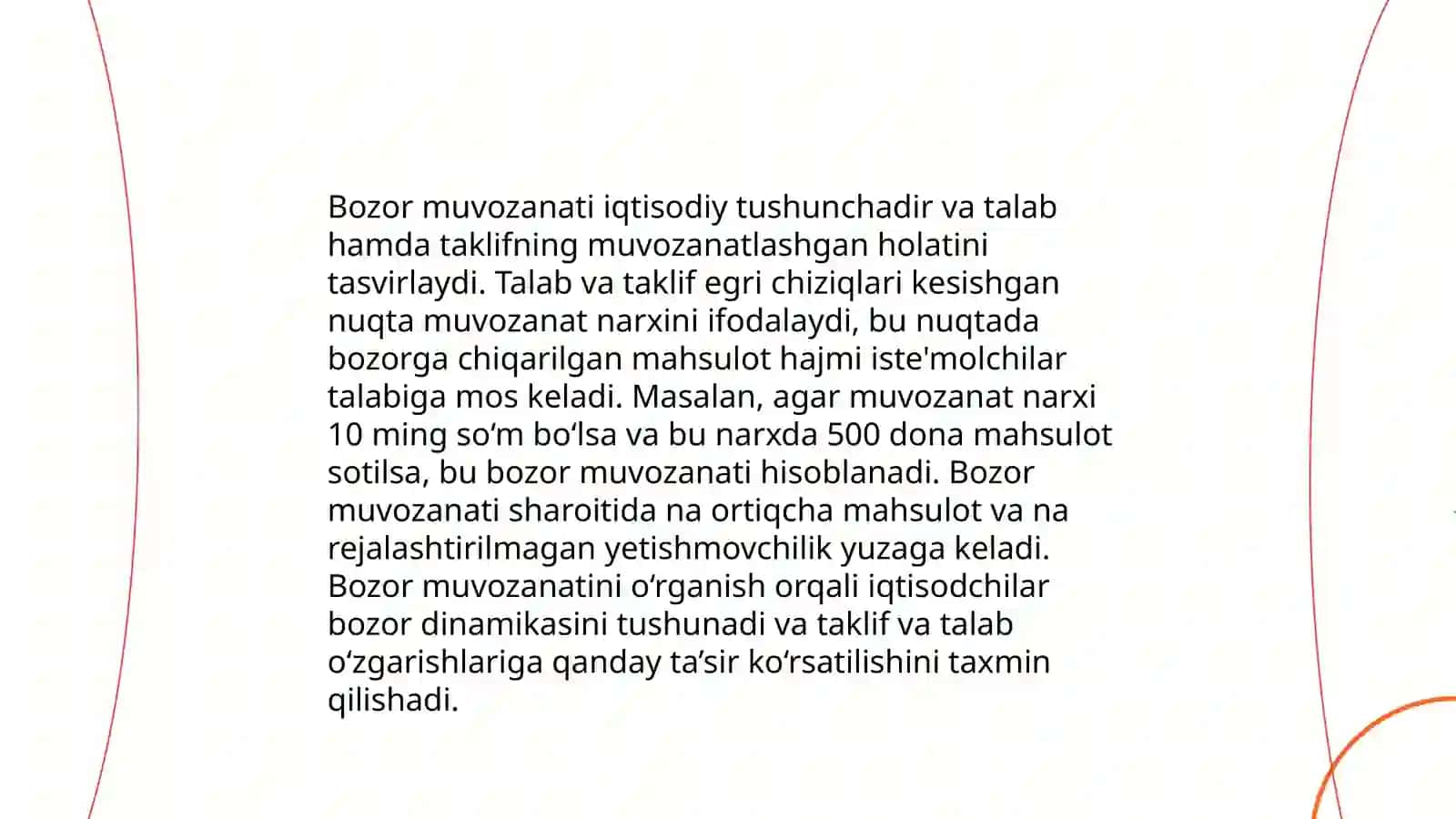 Bozor muvozanati 3