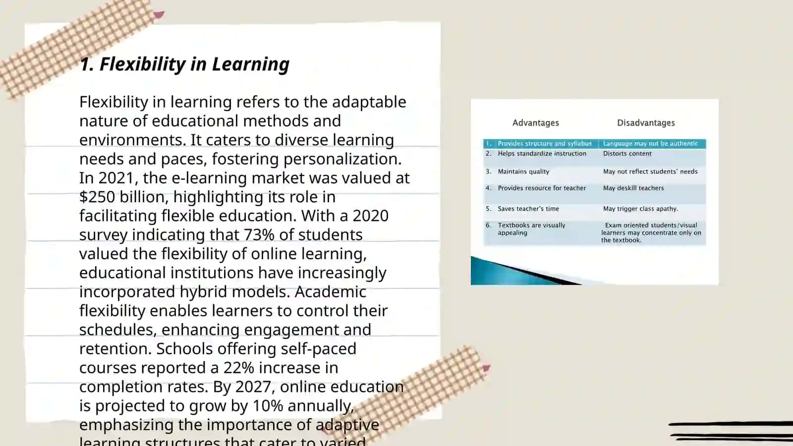 Advantages and disadvantages of Learning centers 3