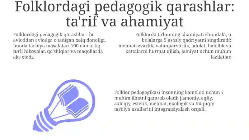 Folklorning pedagogik mohiyati va ahamiyati 3