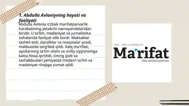 Marifat Parvarlik Harakati Abdulla Avloniy 3