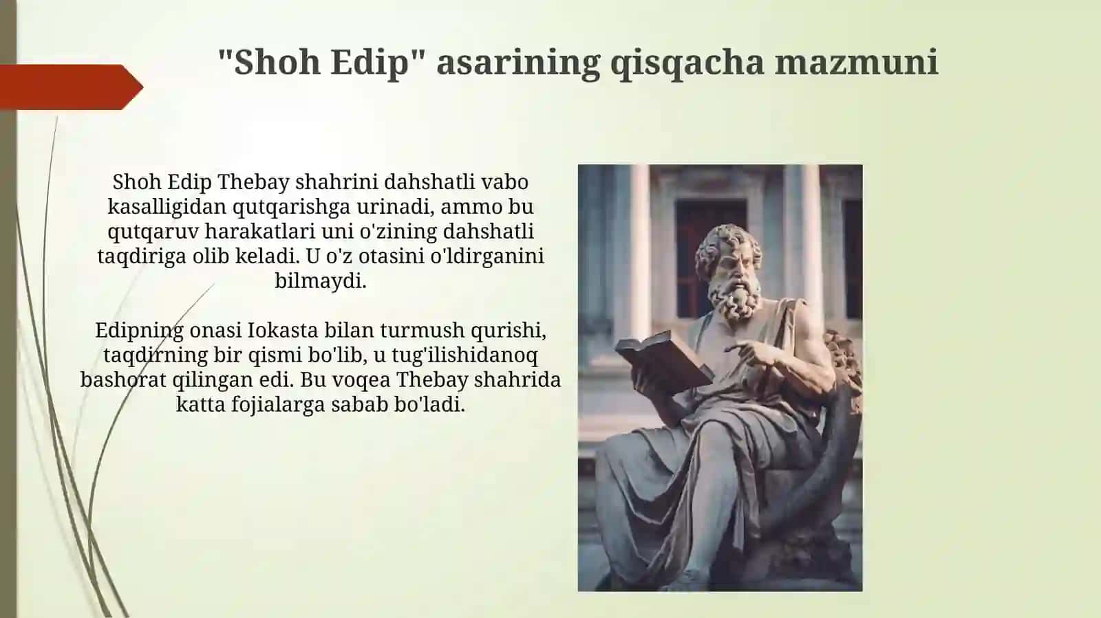 ''Shoh Edip'' asaridatragizmmuammosi 3