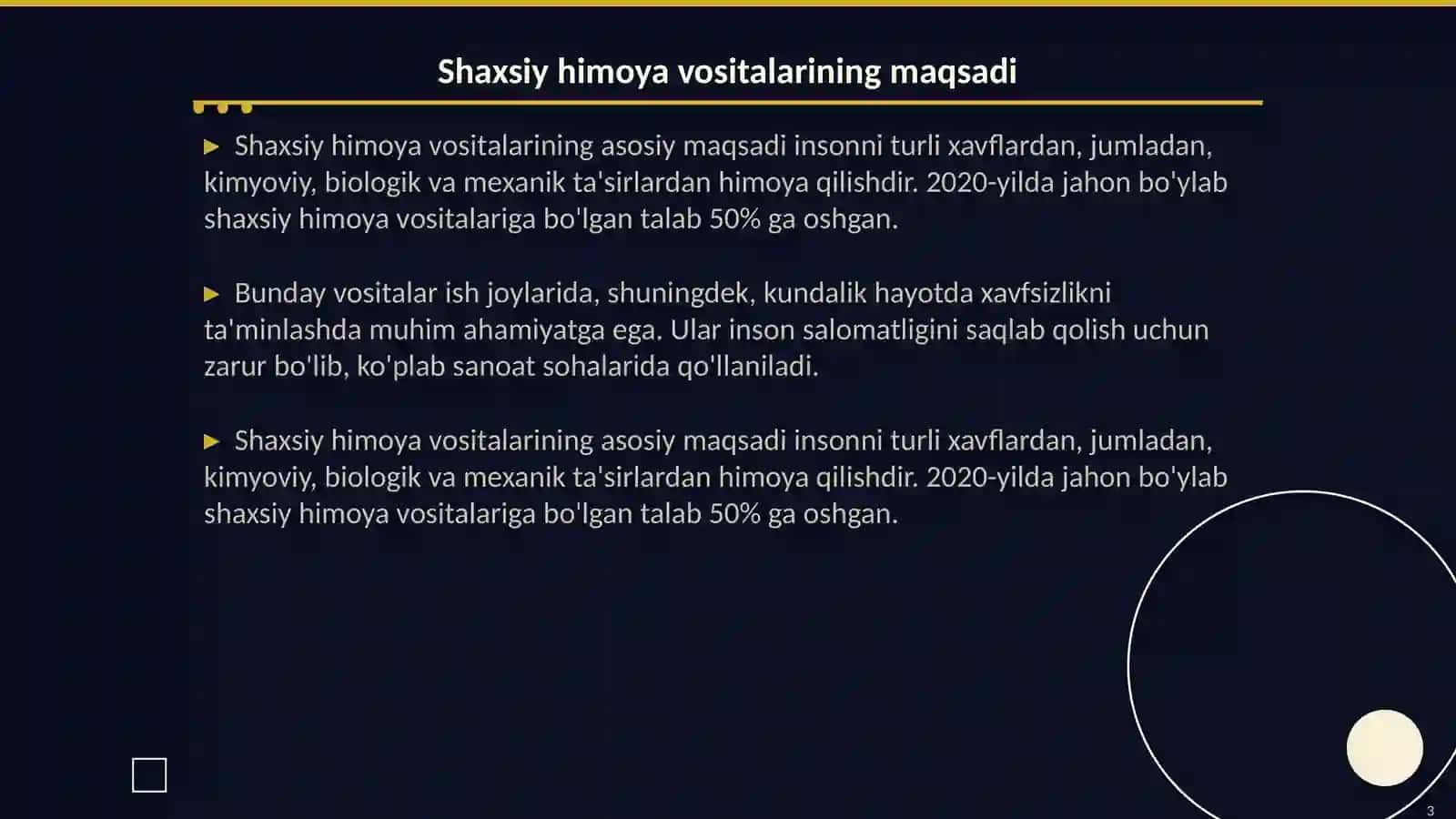 Shaxsiy himoya vositalari 3