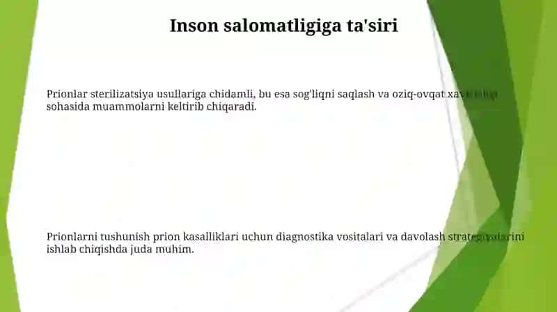 Prionlarni amaliyotdagi ahamiyati 3