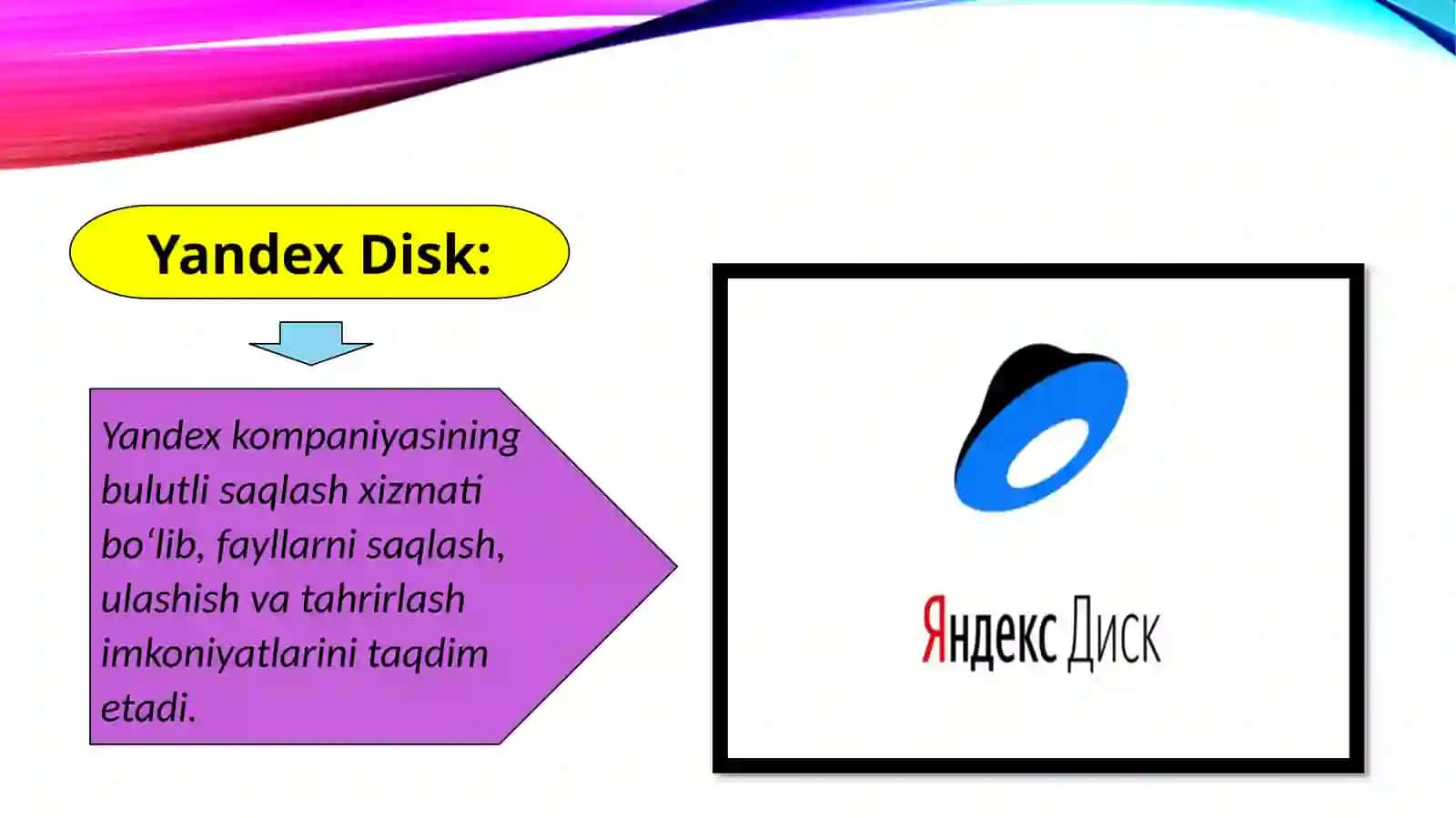 Dropbox va Yandex Disk bulutli platformalarida ishlash 3