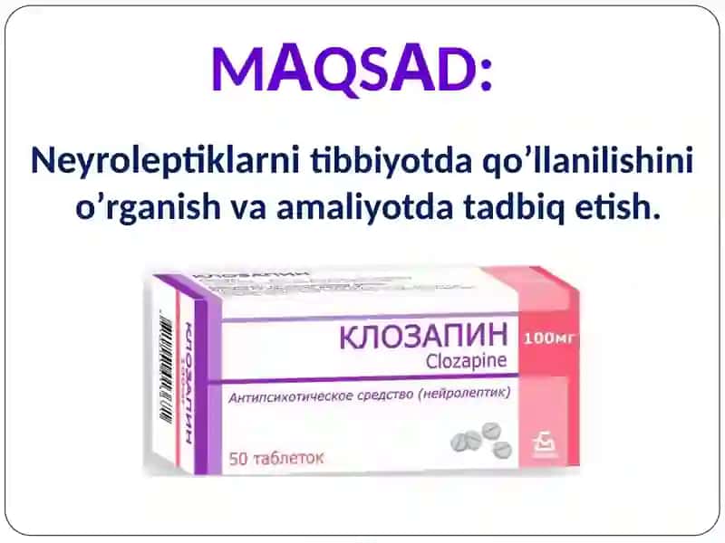 Neyroleptiklar. Litiy tuzlari 3