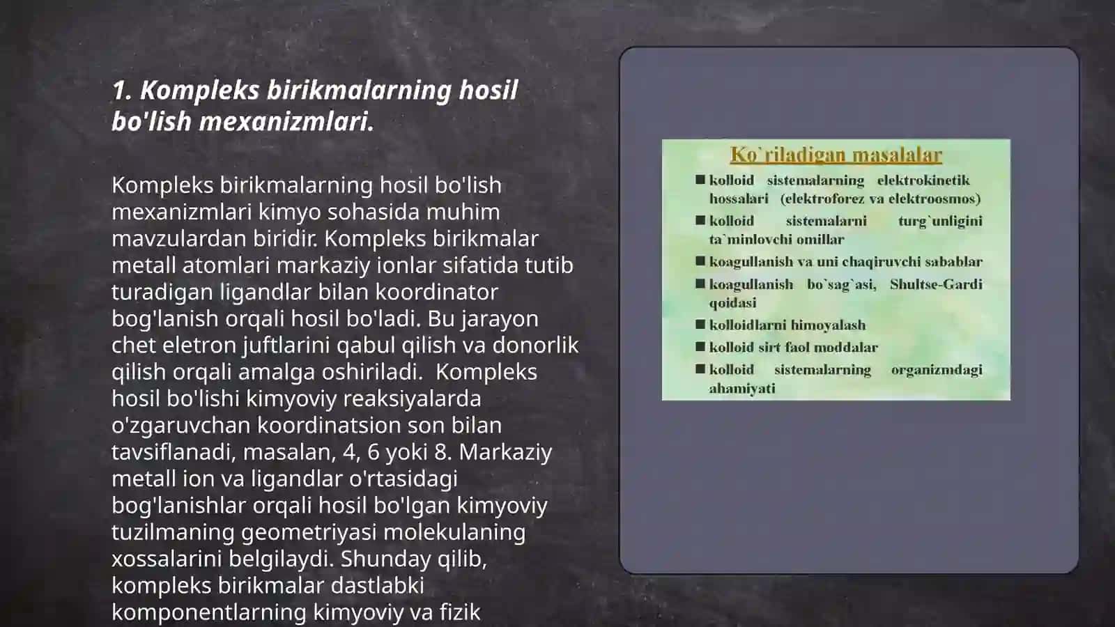 Kompleks birikmalar va organik reagentlar 3