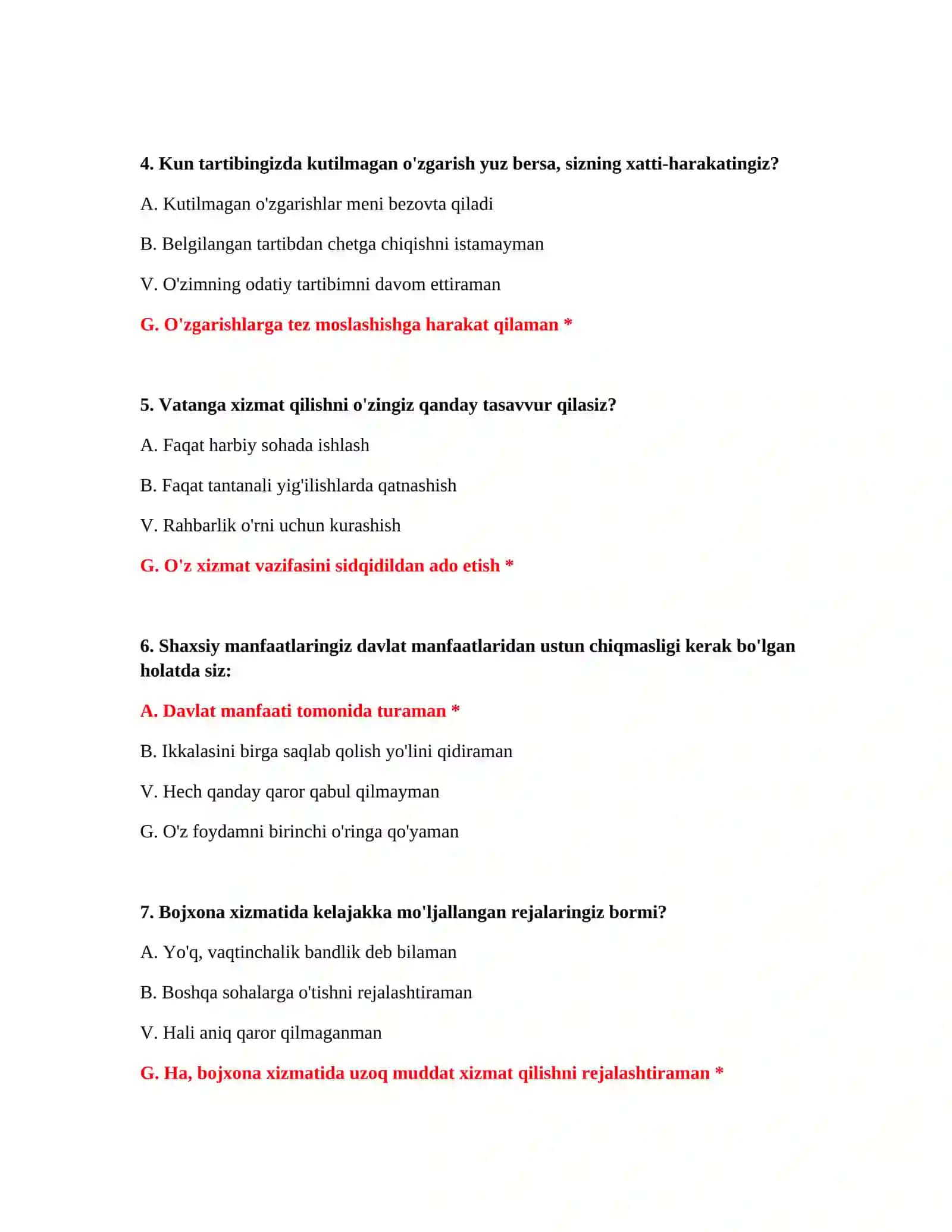 Bojxona imtihon savollari va javoblari 3