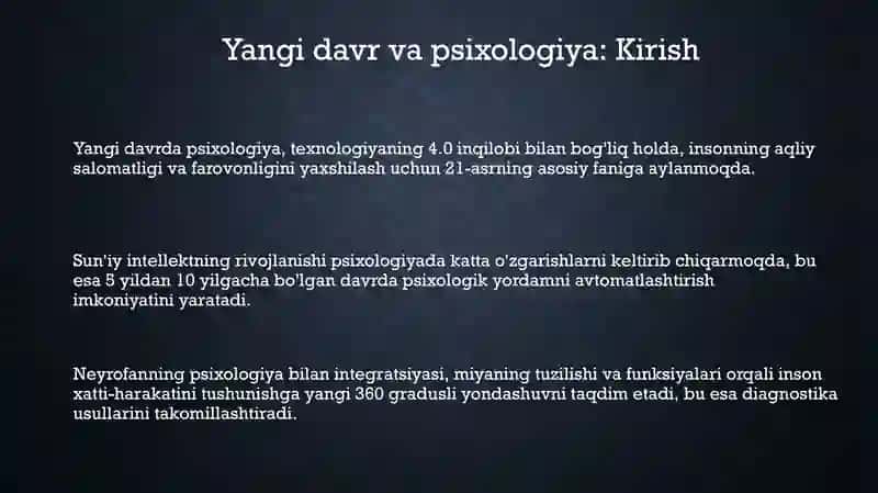 Yangi davr psixologiyasi 3