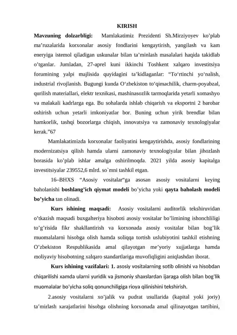 Asosiy vositalar auditi 3