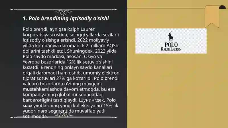 Polo brendi iqtisodiyoti 3