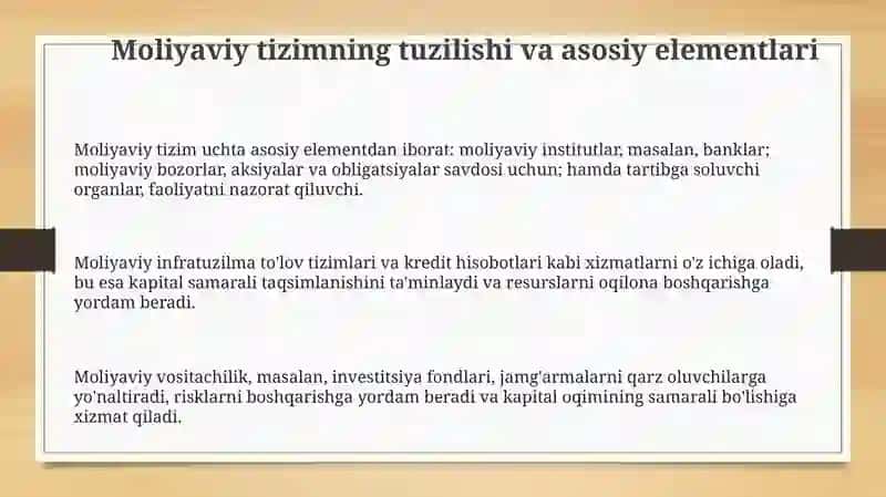 Moliya tizimi va moliyaviy siyosat 3