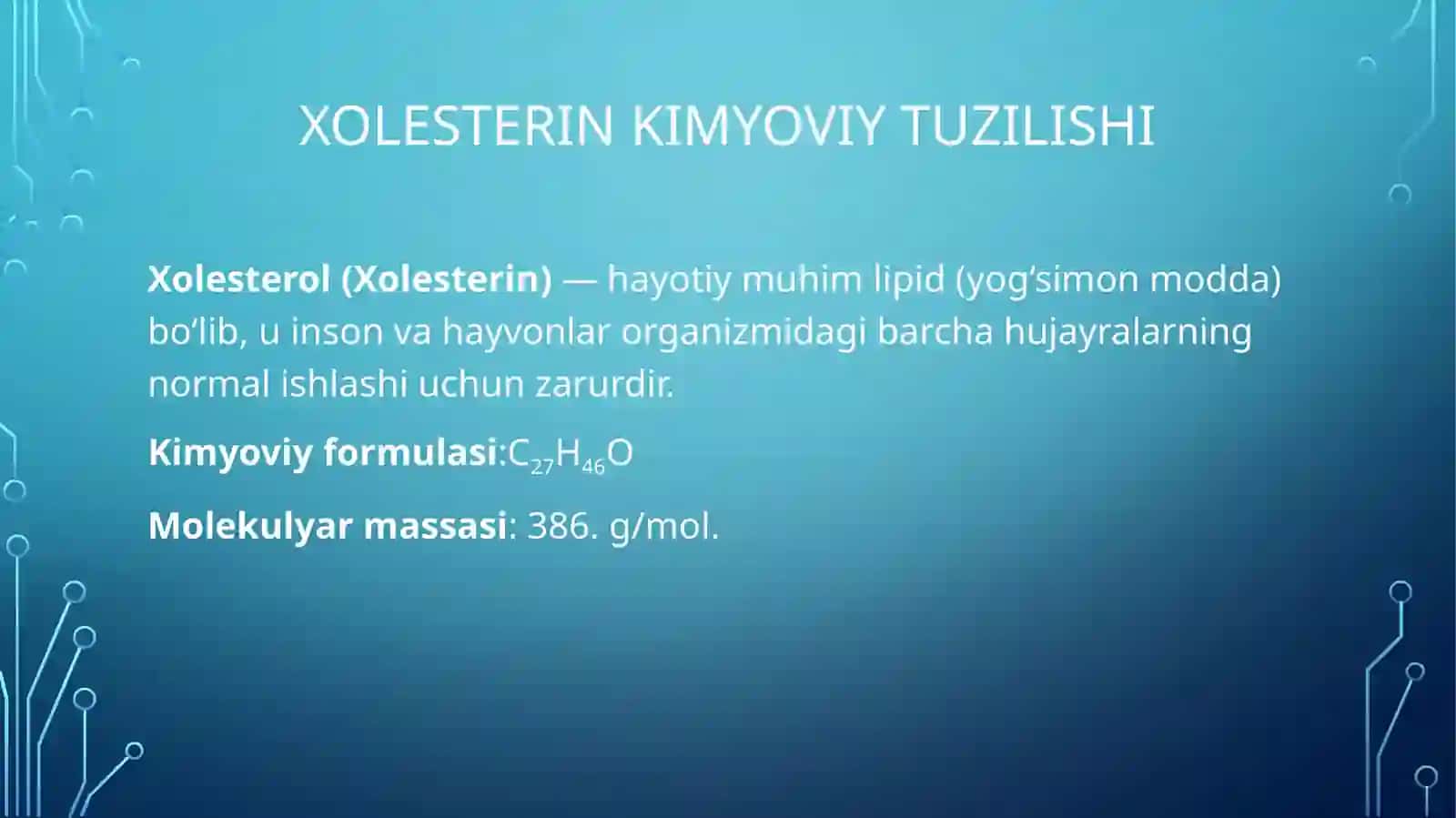 Xolesterol, ergosterin, kalsiferol. 3